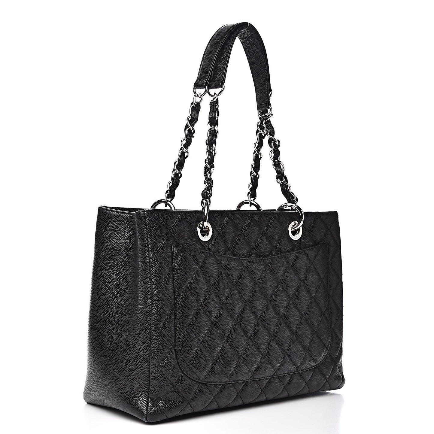 Caviar Quilted Grand Shopping Tote GST Black