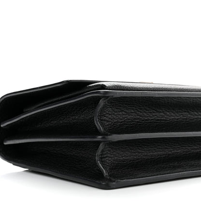 Saint Laurent Grained Calfskin Medium Monogram Sunset Satchel Black 8 of 9