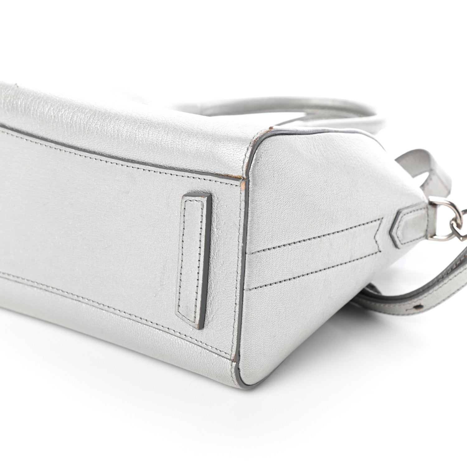 Givenchy Metallic Sugar Goatskin Mini Antigona Silver 16 of 16