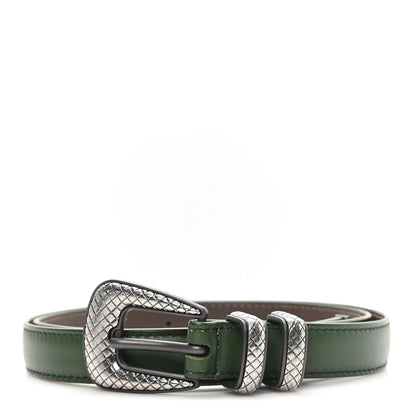 Bottega Veneta Nappa Western Belt 90 36 Dark Green 1 of 4