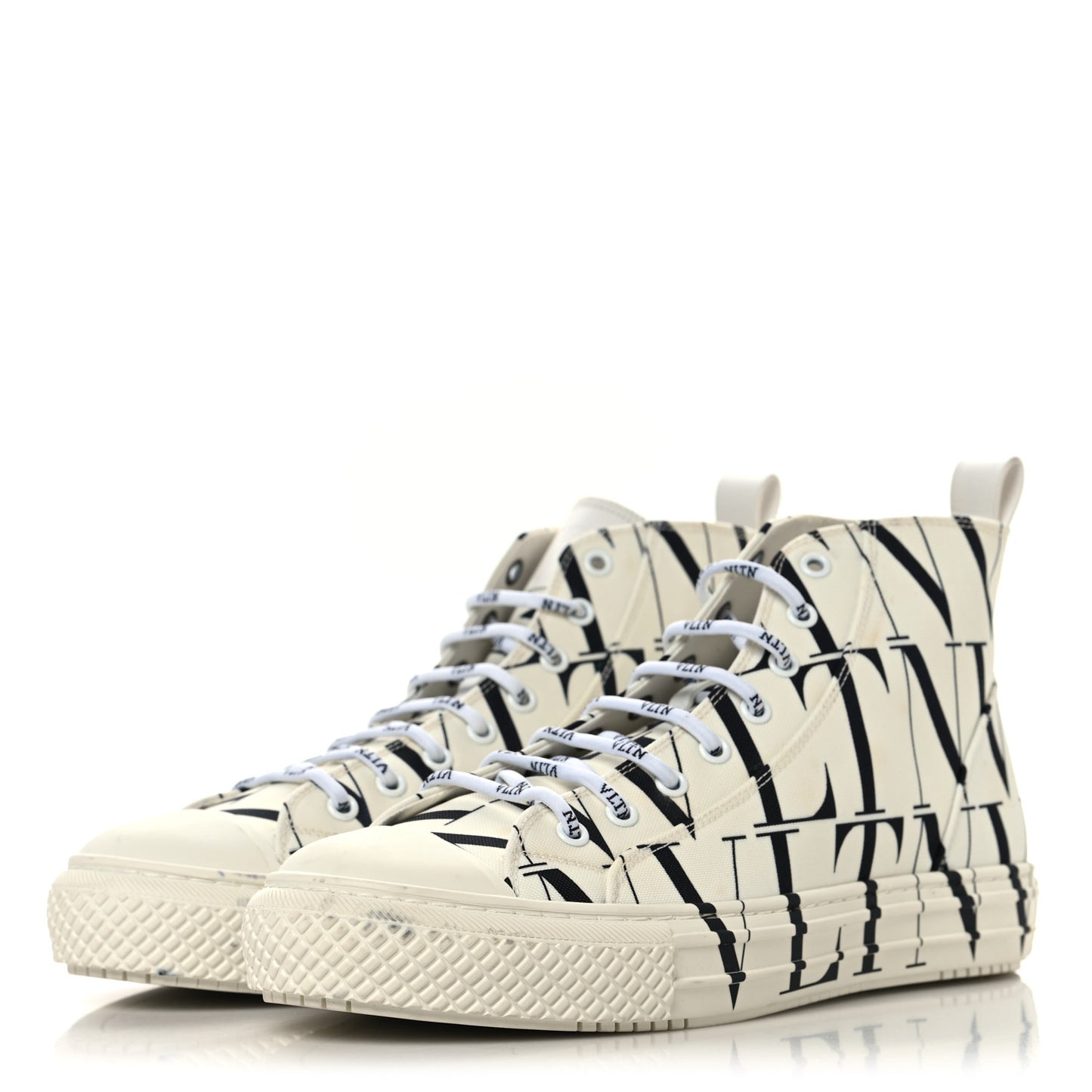 Fabric VLTN Mens Times Giggies High Top Sneakers 41 White