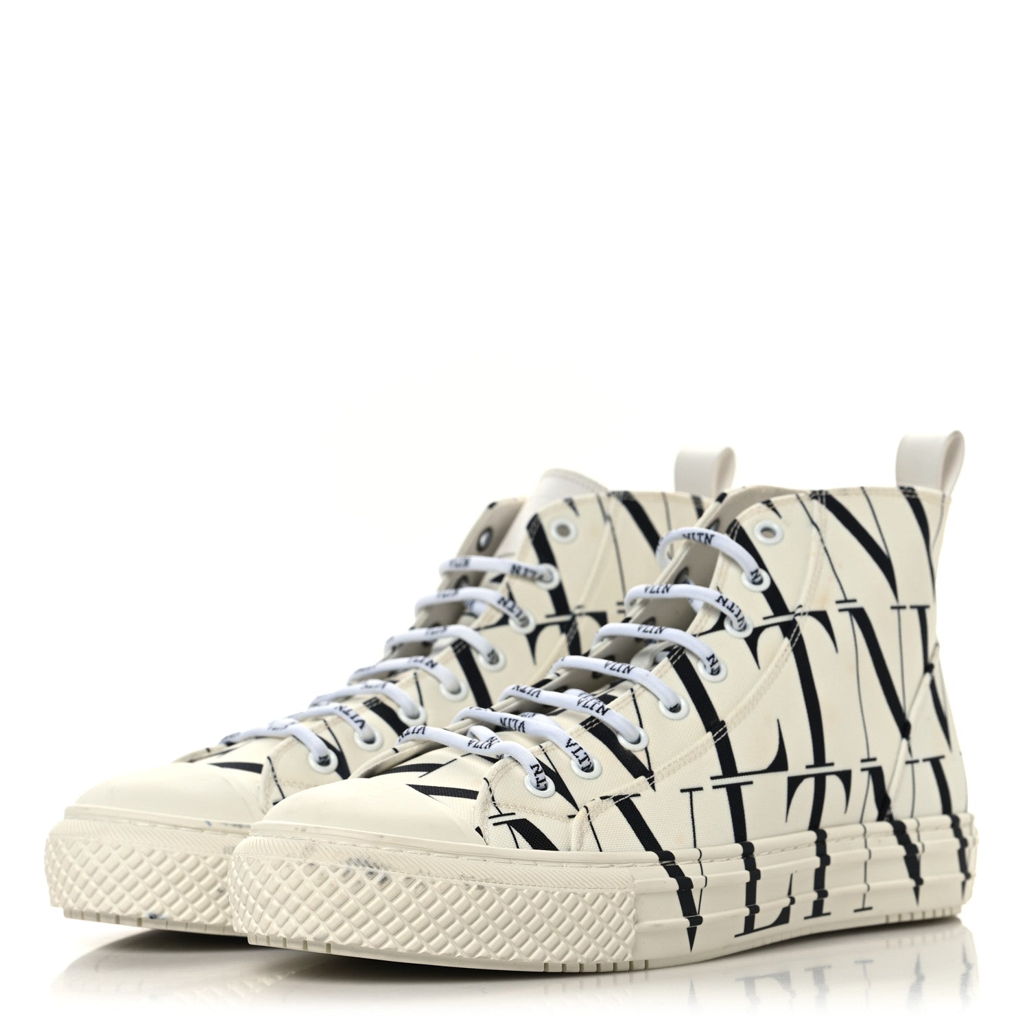 Valentino Garavani Fabric VLTN Mens Times Giggies High Top Sneakers 41 White 4 of 9