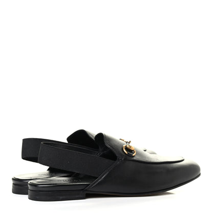 Gucci Lambskin Horsebit Slingback Slippers 35.5 Black 3 of 4