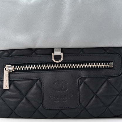 Chanel Metallic Lambskin Quilted Small Coco Cocoon Reversible Tote Light Grey 13 of 22