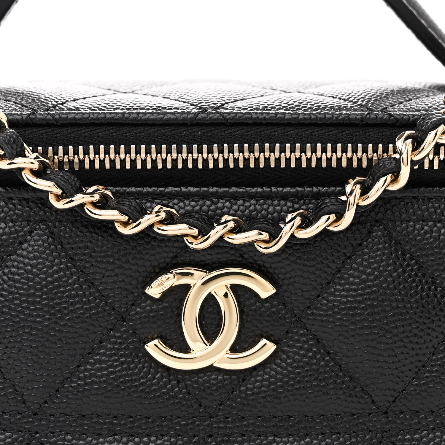 Chanel Caviar Quilted Trendy Handle Mini Vanity Black 8 of 11