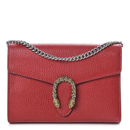 Gucci Calfskin Mini Dionysus Chain Wallet Hibiscus Red 1 of 9