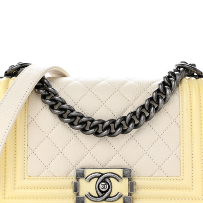 Chanel Goatskin Quilted Patent Small Duo Boy Flap White 7 of 12