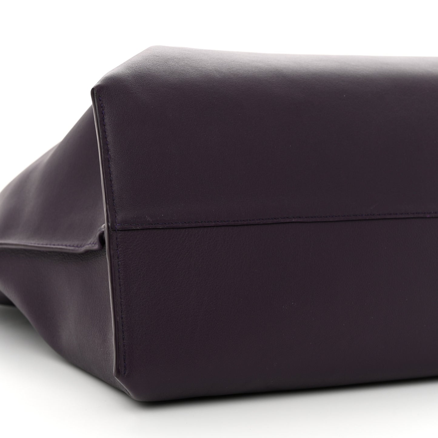 Calfskin Flamenco Knot XL Shoulder Bag Deep Aubergine