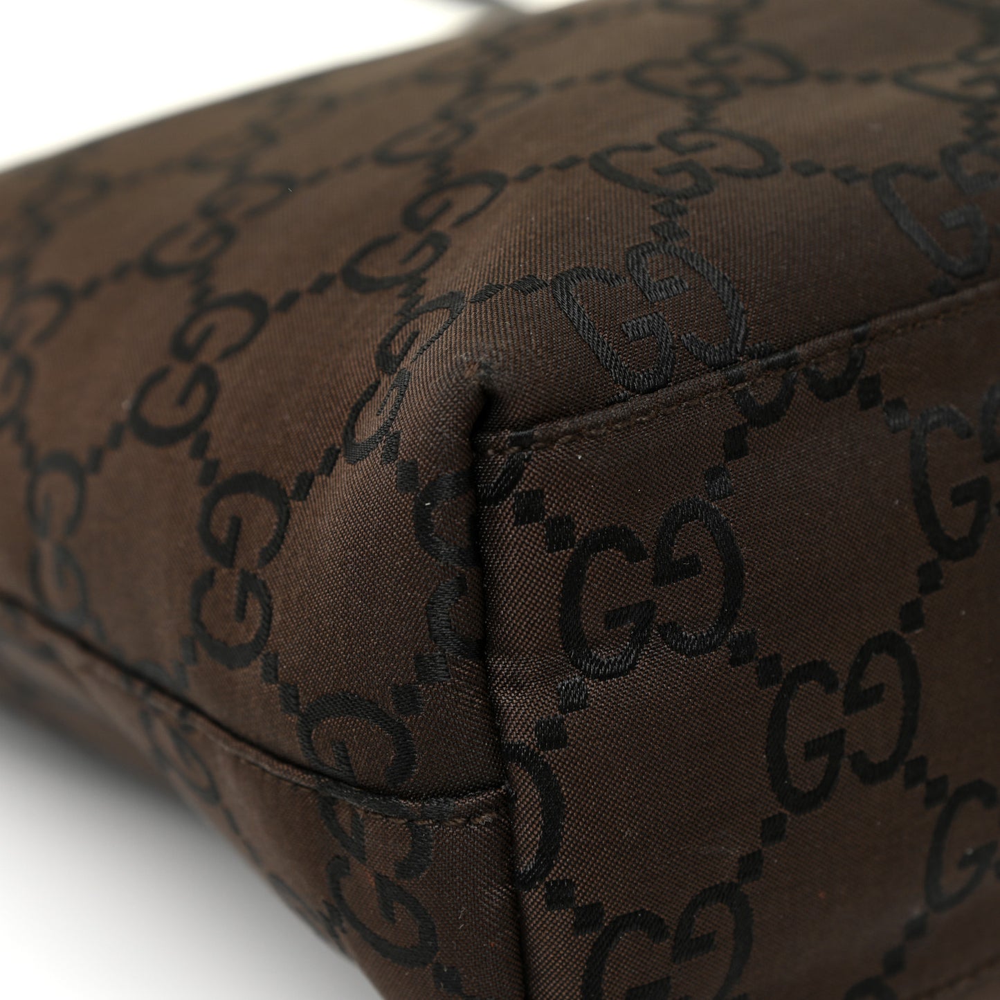 Nylon Monogram Flat Messenger Bag Brown