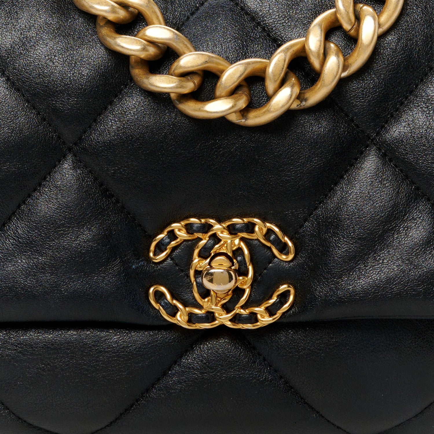 Chanel Lambskin Quilted Large Chanel 19 Flap Black 8 of 10