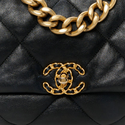 Chanel Lambskin Quilted Large Chanel 19 Flap Black 8 of 10