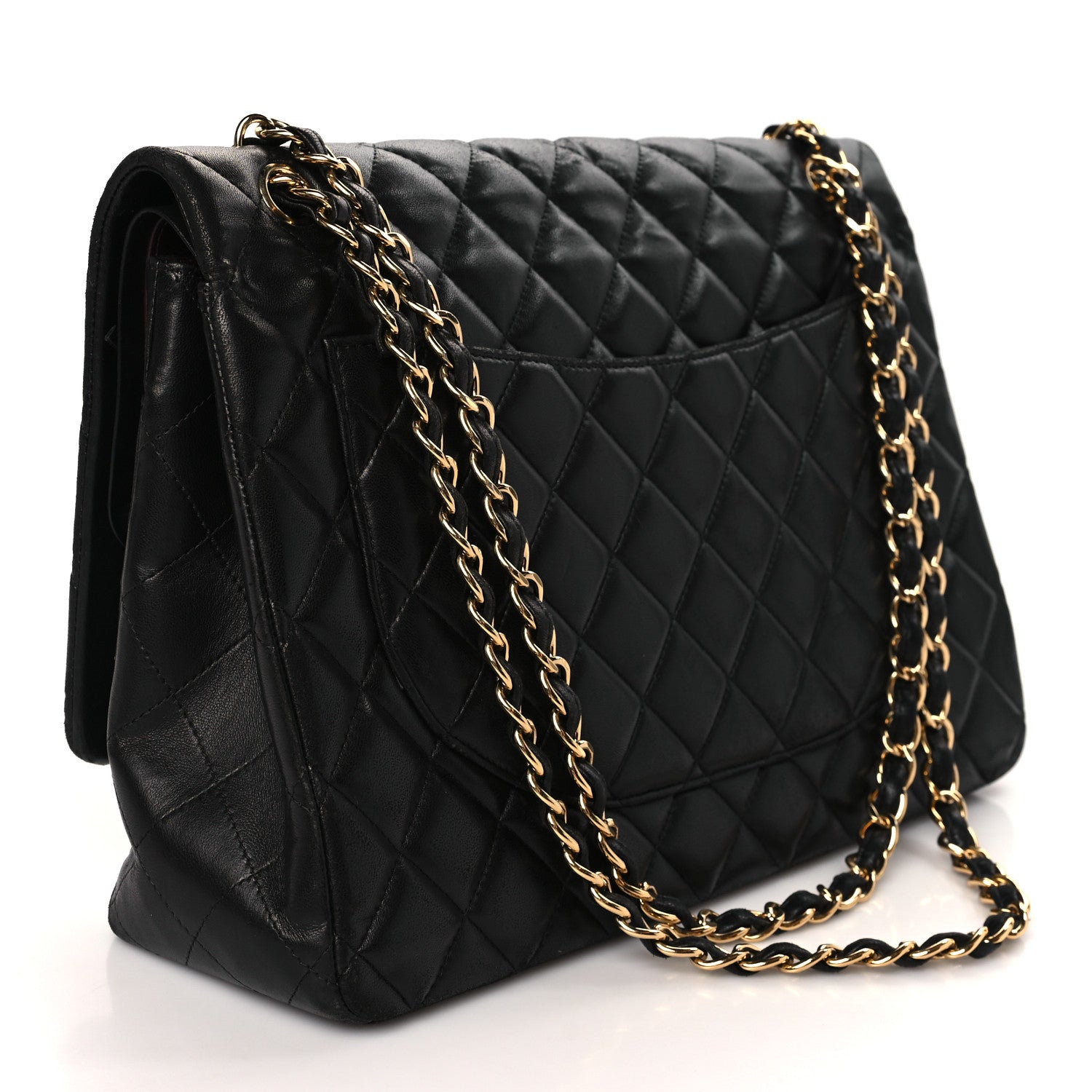 Chanel Lambskin Quilted Maxi Double Flap Black 3 of 11