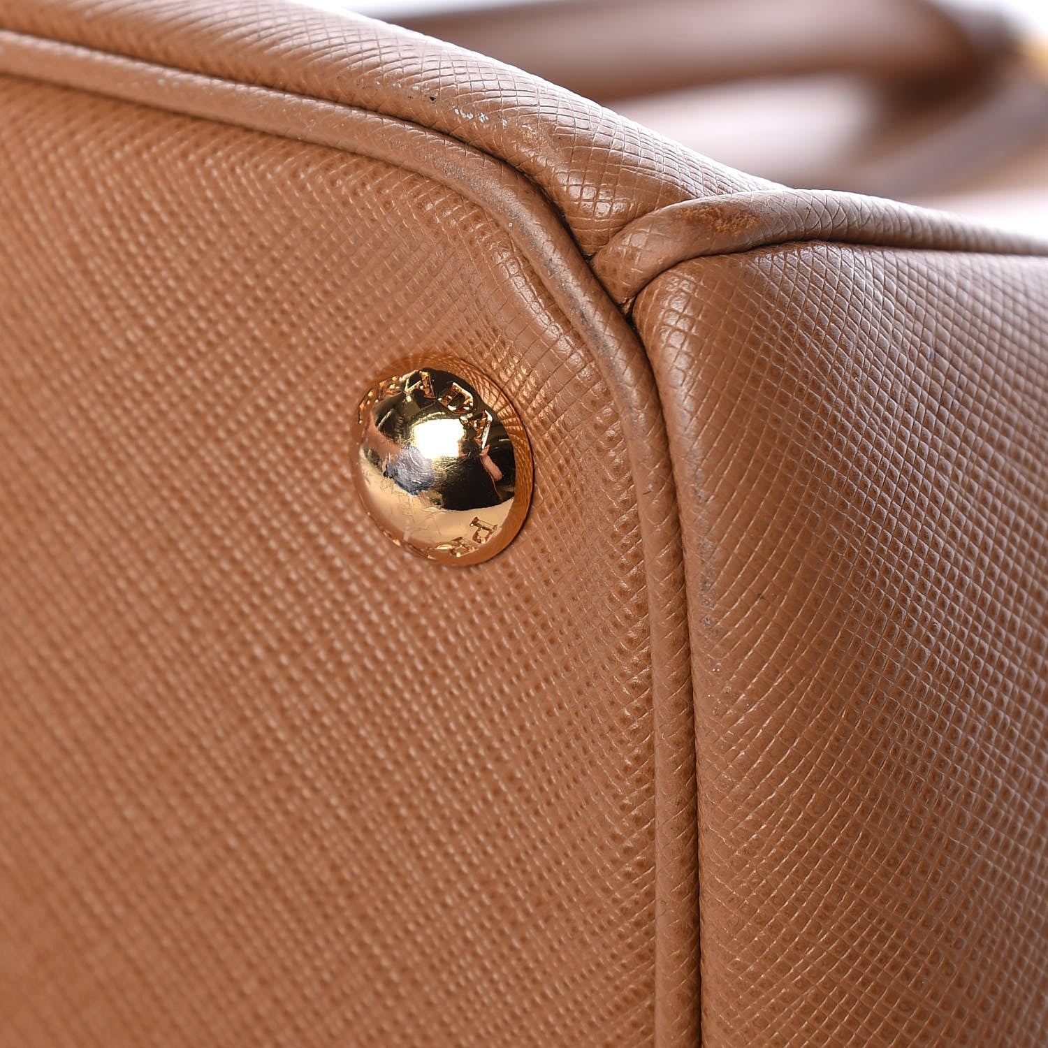 Prada Saffiano Medium Galleria Double Zip Tote Caramel 16 of 19