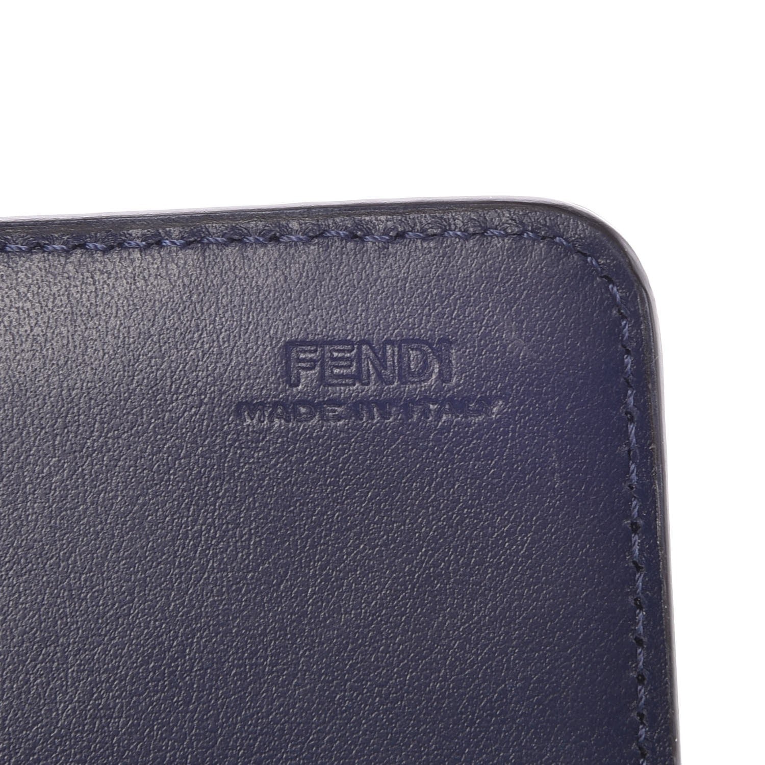 Fendi Vitello Liberty Studded Continental Wallet On Chain Blueberry Multicolor 6 of 8