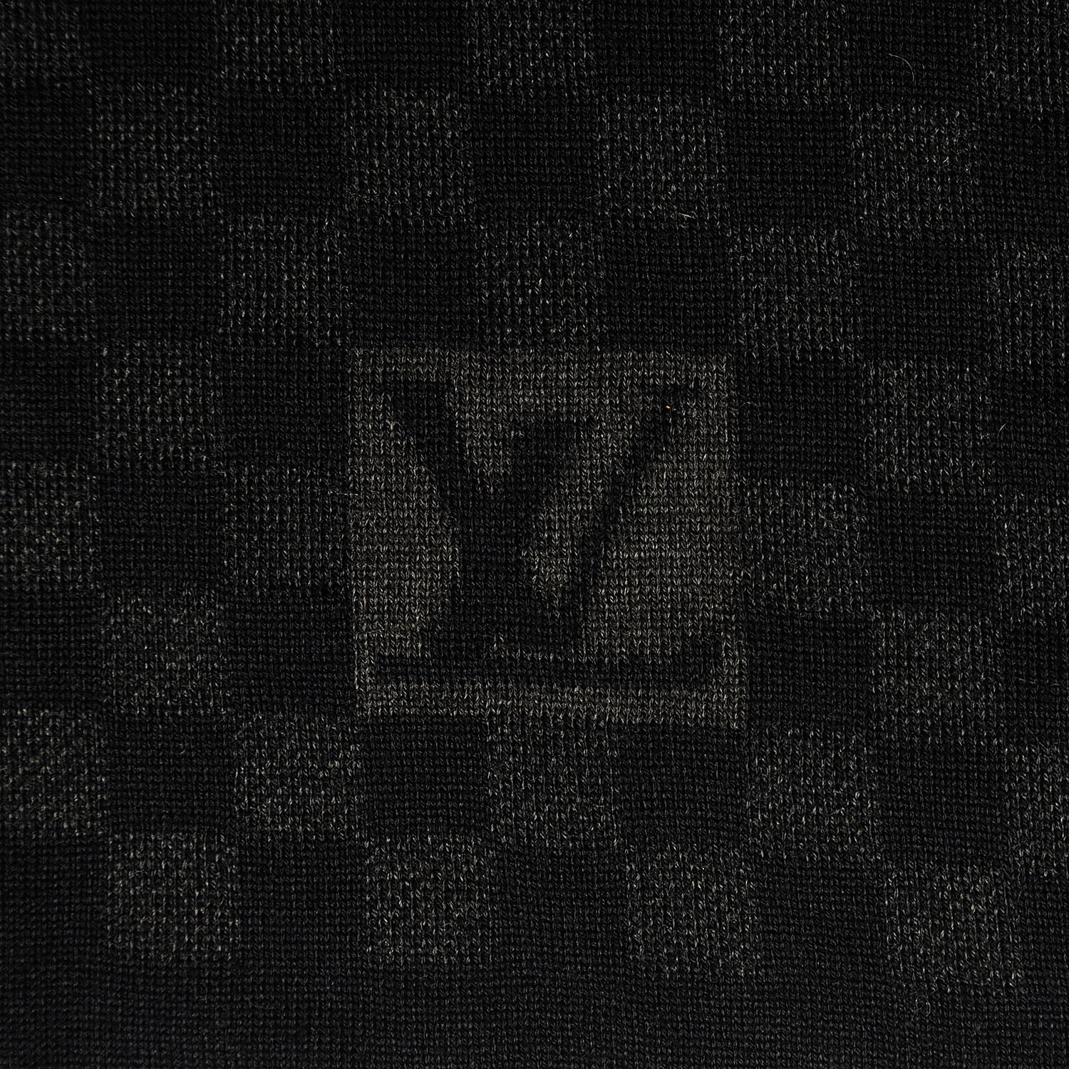 Louis Vuitton Wool Petit Damier Graphite Scarf Black 3 of 4