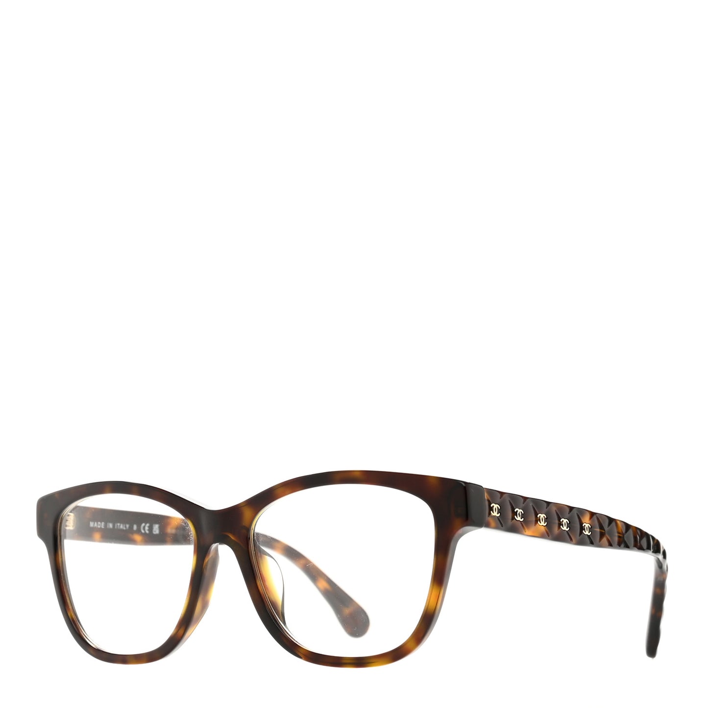 Acetate Quilted CC Eyeglasses 3443-A Havana