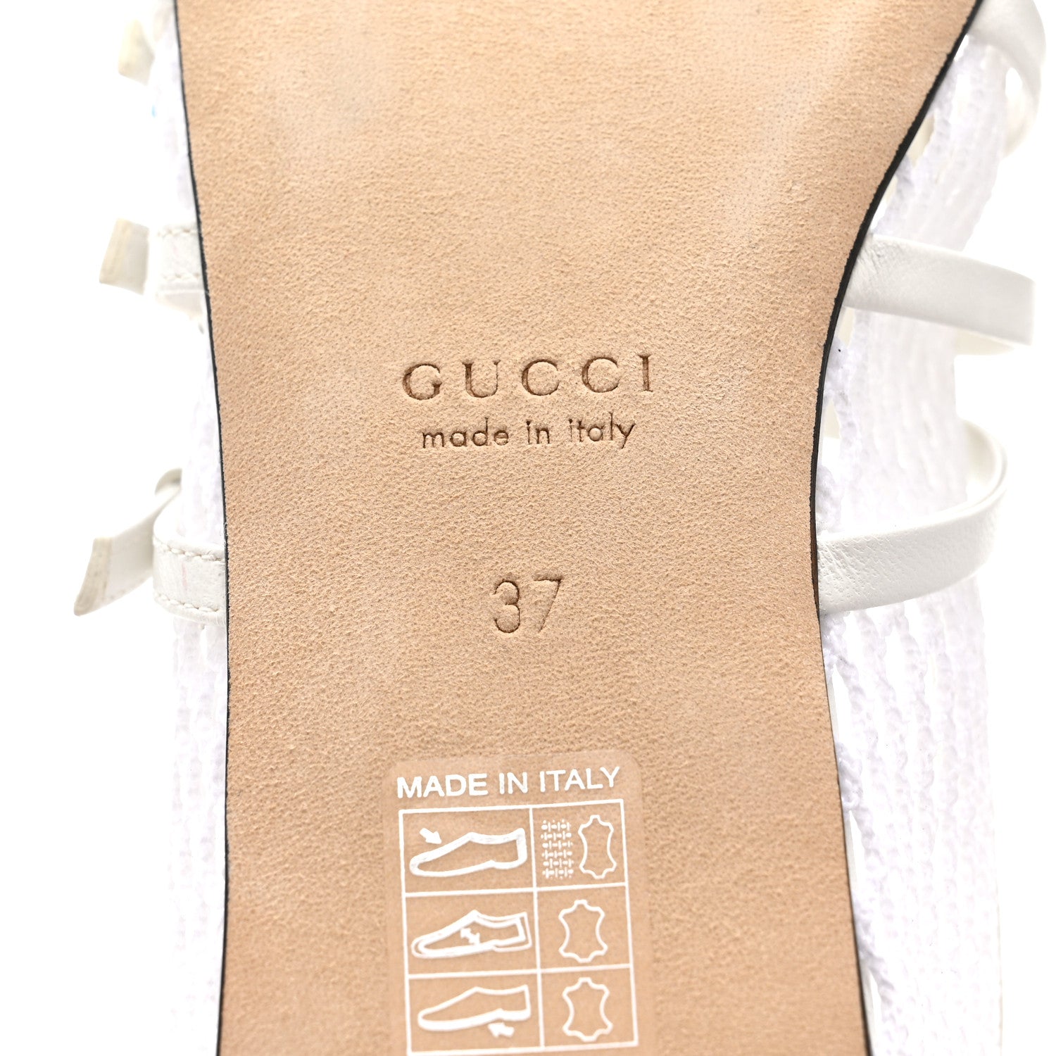 Gucci Video Net Nappa Horsebit Ballerina Flats 37 Great White 7 of 9