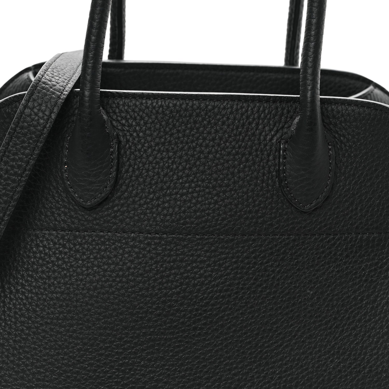The Row Grained Calfskin Soft Margaux 10 Bag Black 7 of 9