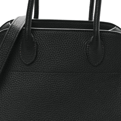 The Row Grained Calfskin Soft Margaux 10 Bag Black 7 of 9