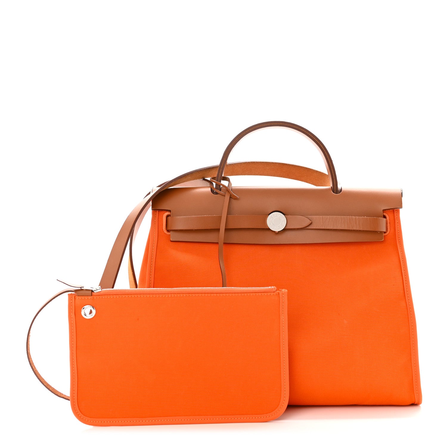 Hermes Toile Vache Hunter Herbag Zip 31 PM Orange 1 of 20