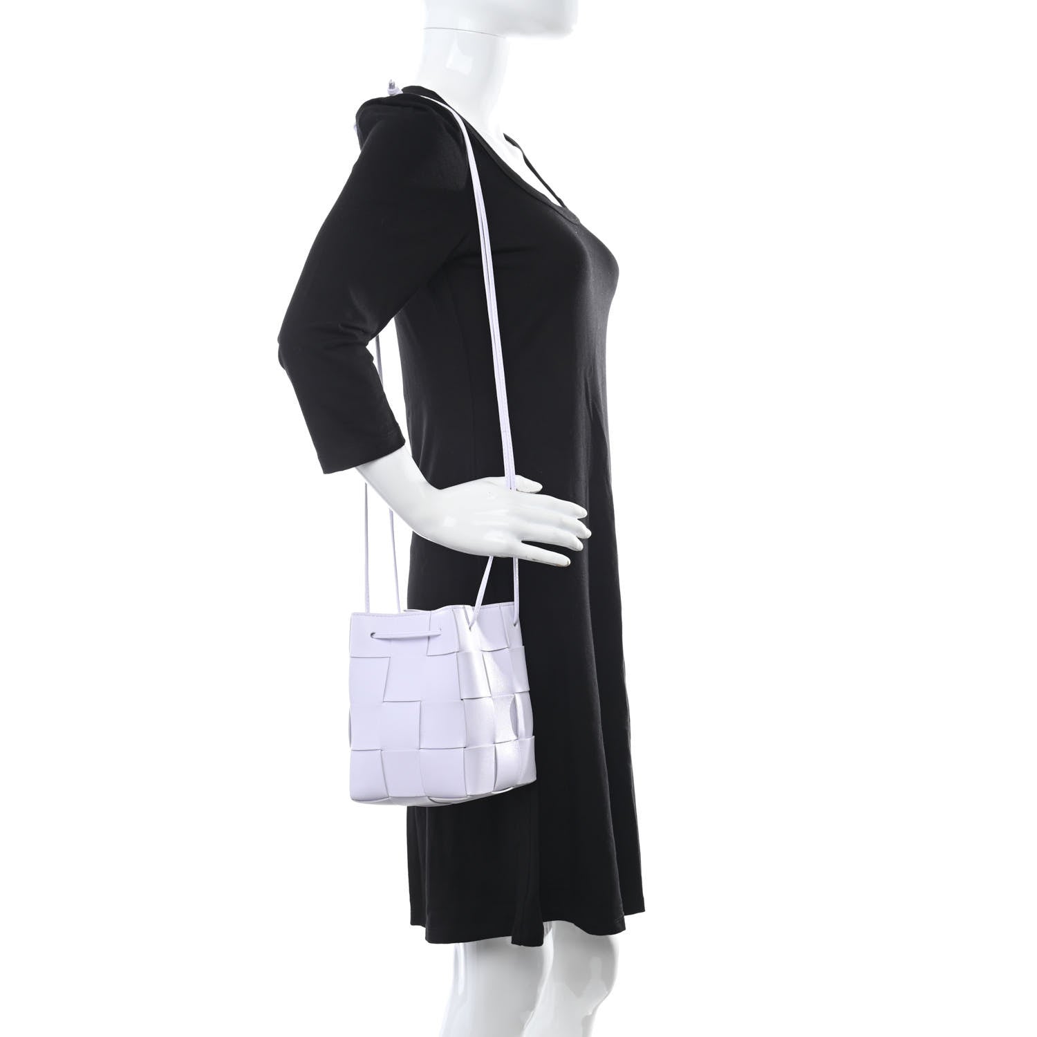 Bottega Veneta Calfskin Intreccio Small Cassette Bucket Bag Mirth Washed 2 of 11