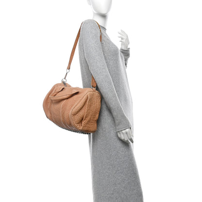 Alexander Wang Pebbled Lambskin Rocco  Beige Rhodium Hardware 2 of 12