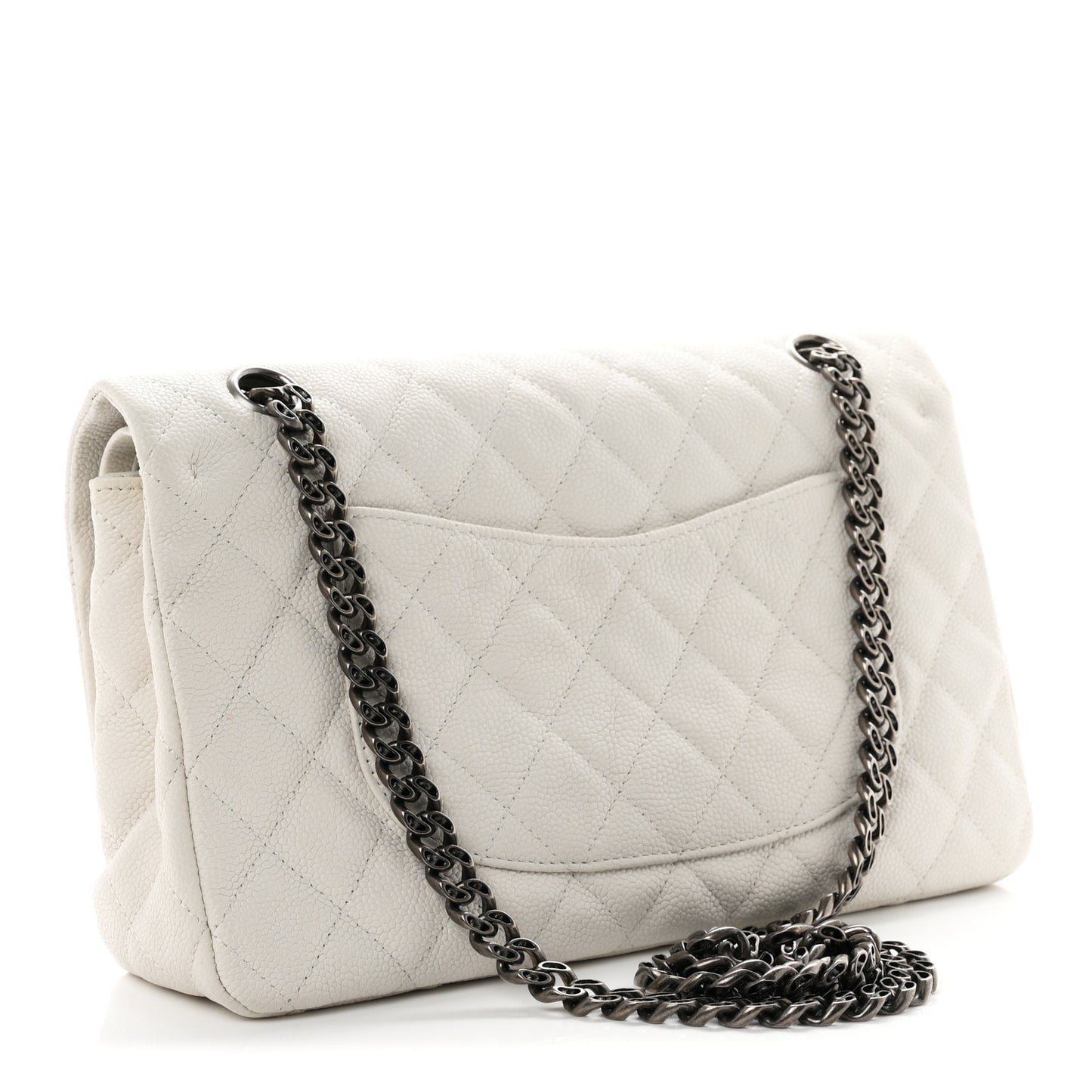 Caviar Quilted 2.55 Reissue 225 Bijoux Chain Flap White
