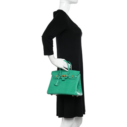 Hermes Lizard Birkin 25 Menthe 3 of 12
