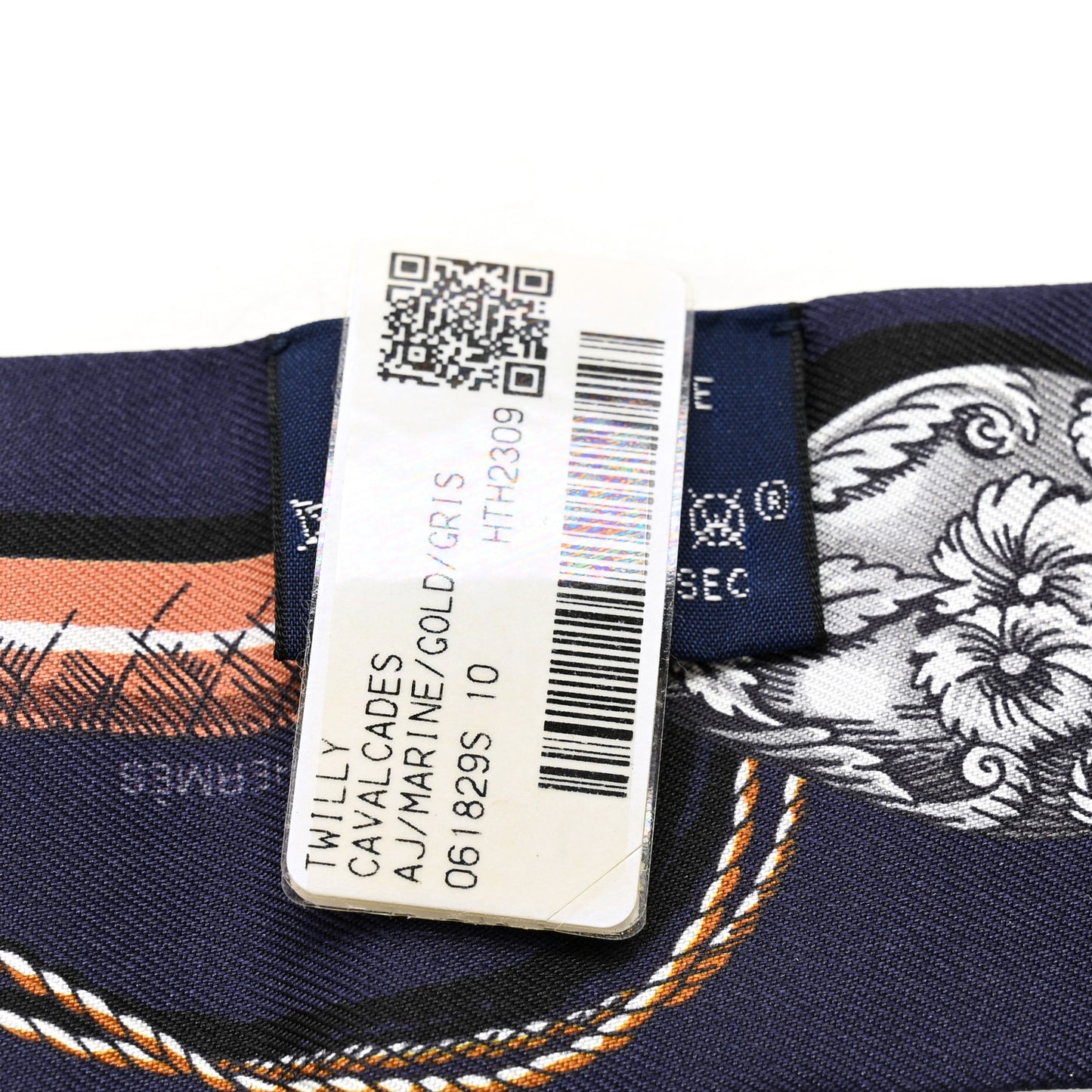Silk Cavalcades Twilly Marine Gold Gris