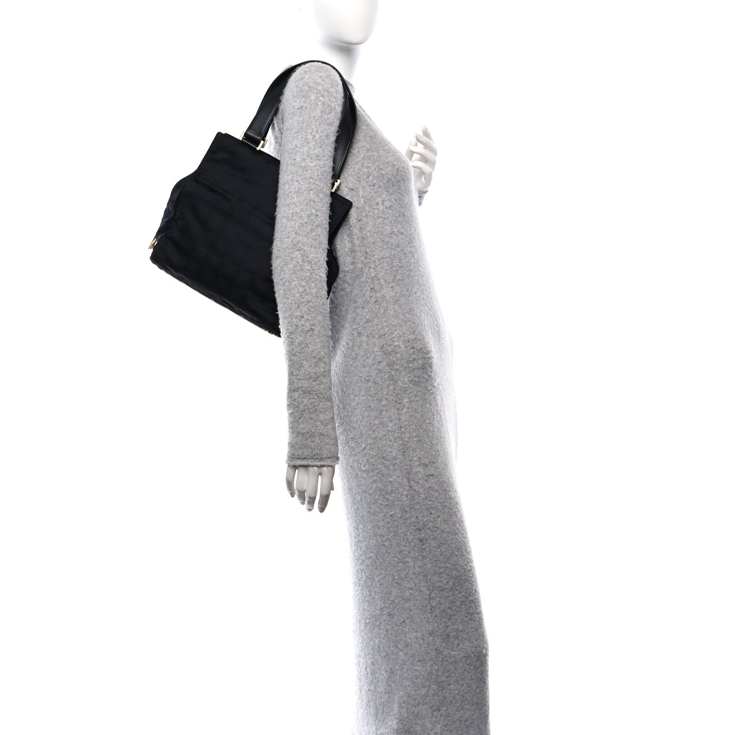 Nylon Medium Travel Tote Black