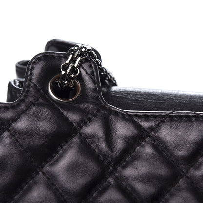 Chanel Metallic Calfskin Quilted XL Accordion Reissue Flap Black 12 of 12