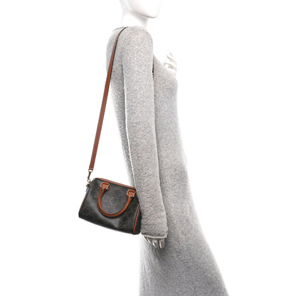 Celine Triomphe Canvas Calfskin Small Boston Bag Tan 3 of 9