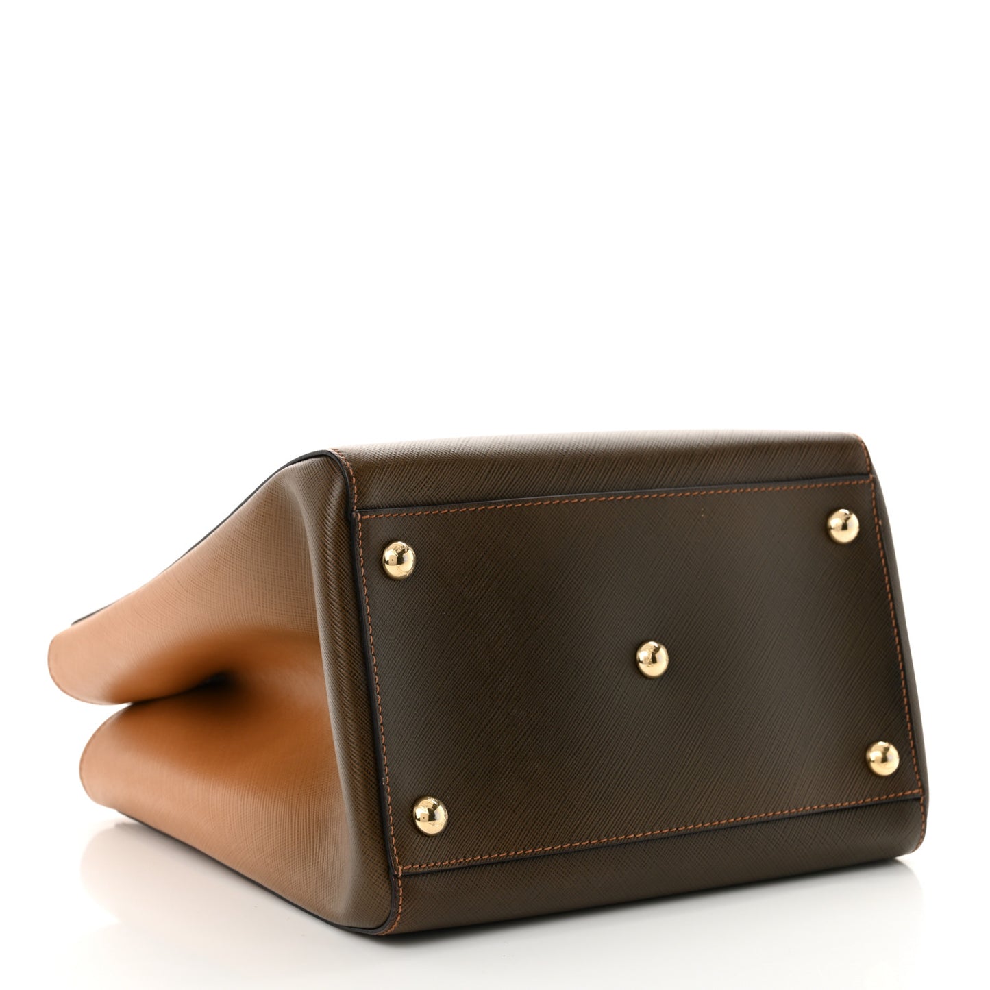 Hammered Calfskin Vany Bow Chain Tote Cacao
