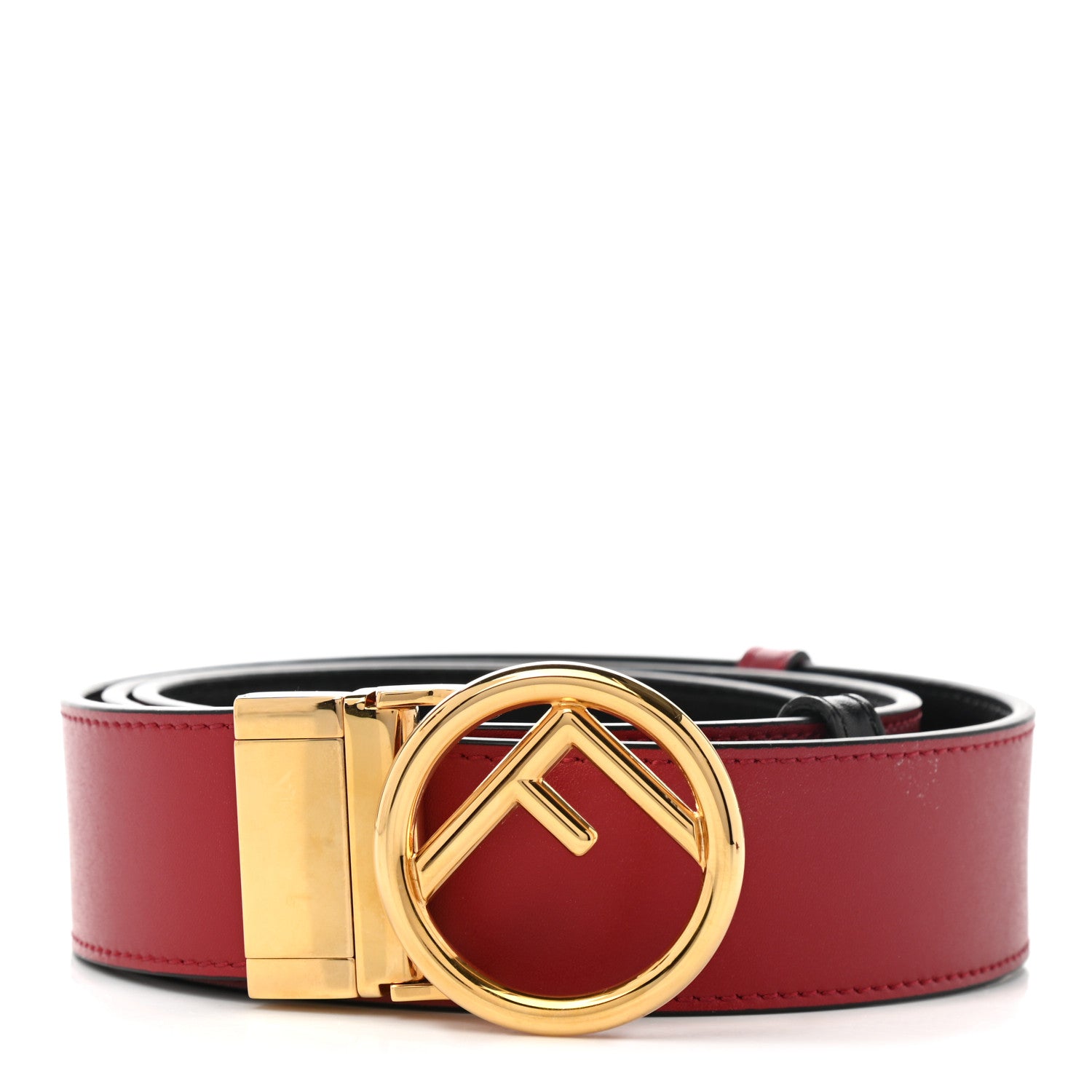 Fendi Calfskin F is Fendi Belt 105 Strawberry Black 1 of 10