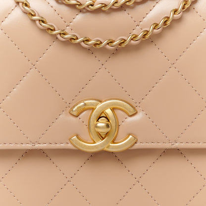 Chanel Calfskin Quilted Perfect Fit Flap Beige 8 of 10
