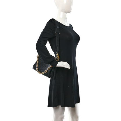 Louis Vuitton Lambskin Embossed Monogram Coussin PM Black 2 of 11
