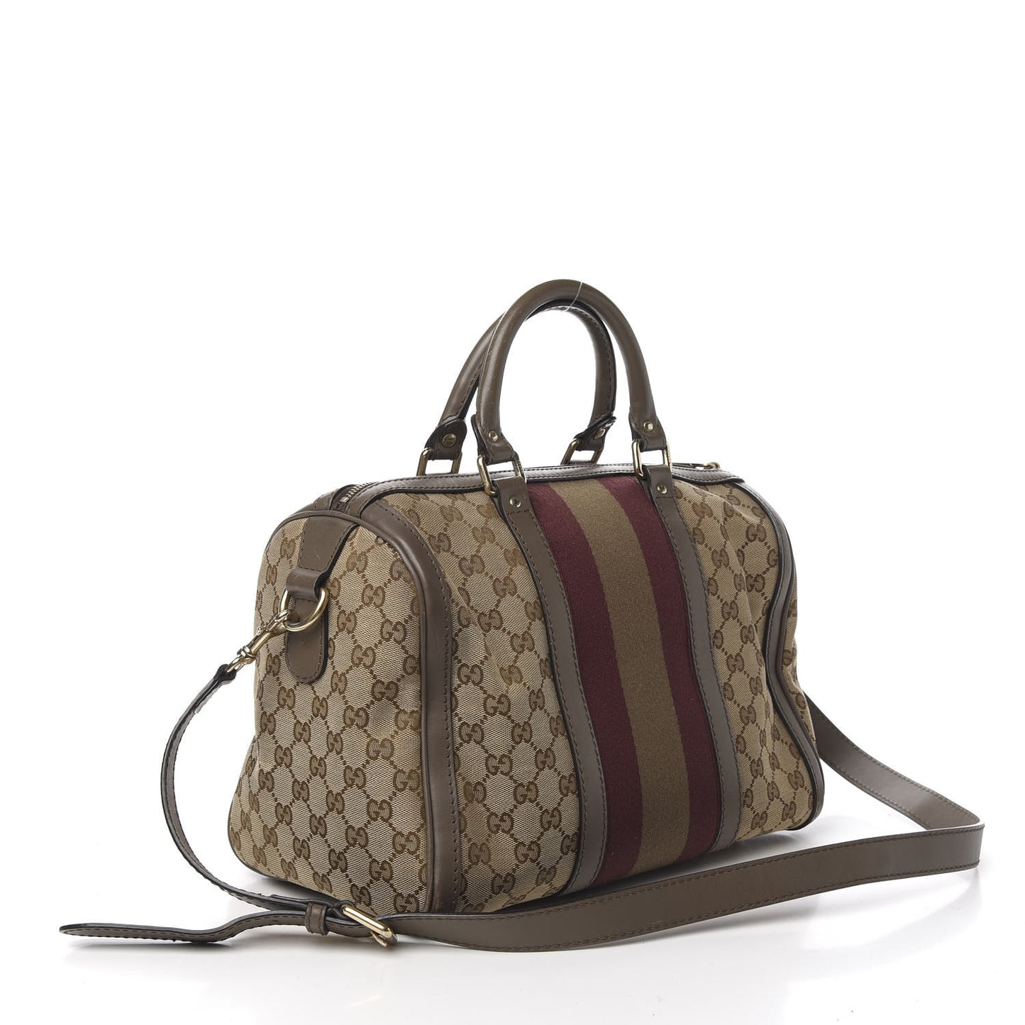 Monogram Vintage Web Medium Boston Maple Brown