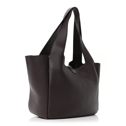 Saint Laurent Grained Deerskin Bea Tote Dark Currant 3 of 10
