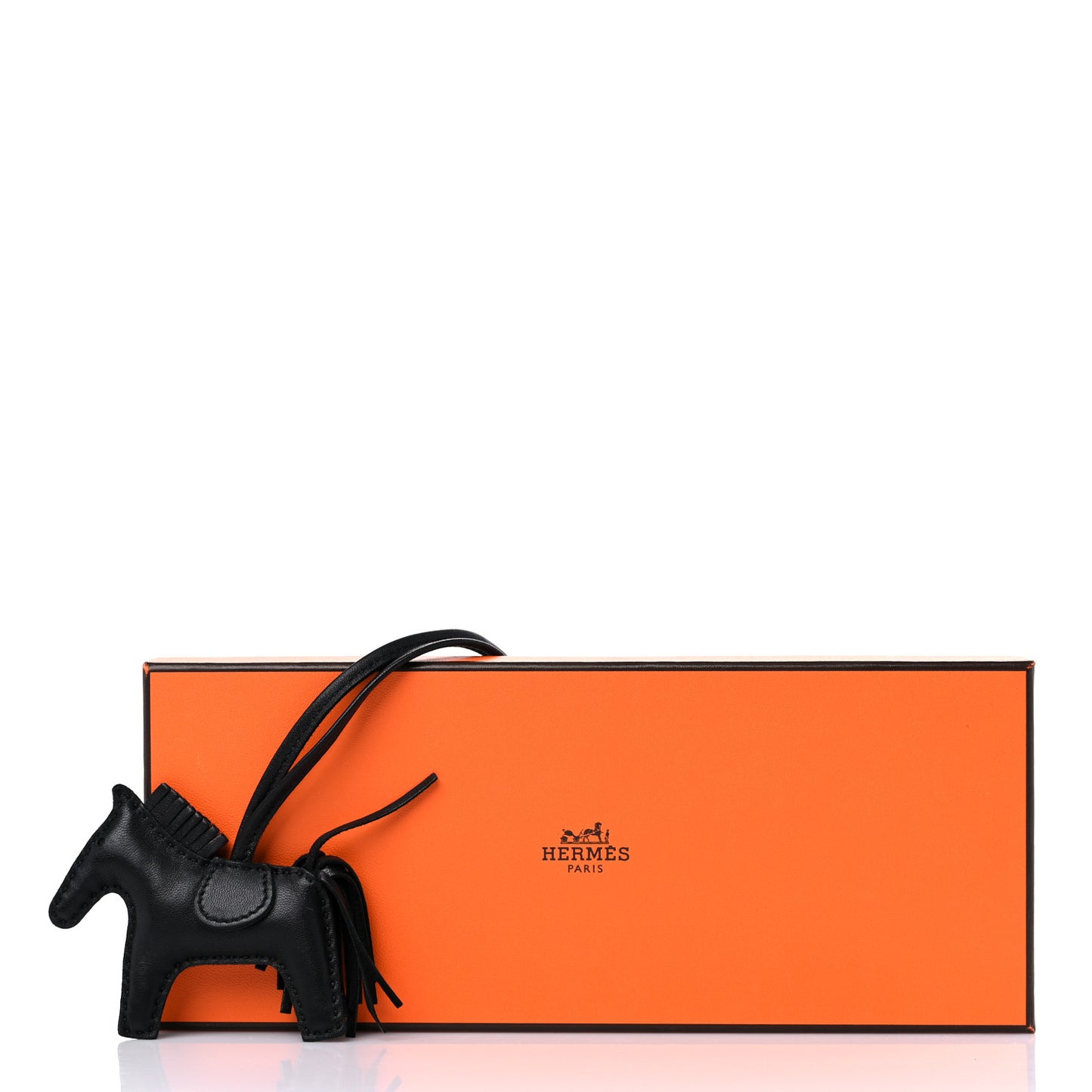 Milo Lambskin Grigri Rodeo Horse Bag Charm PM So Black