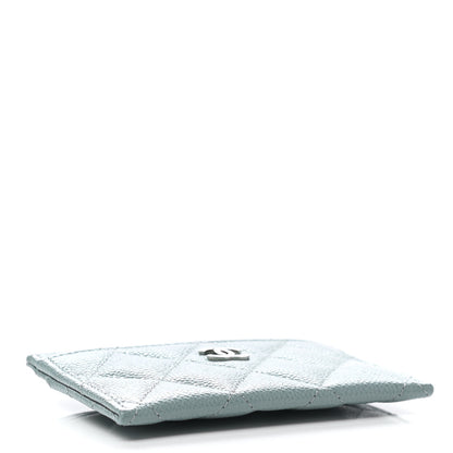 Chanel Caviar Quilted Card Holder Light Blue 4 of 9