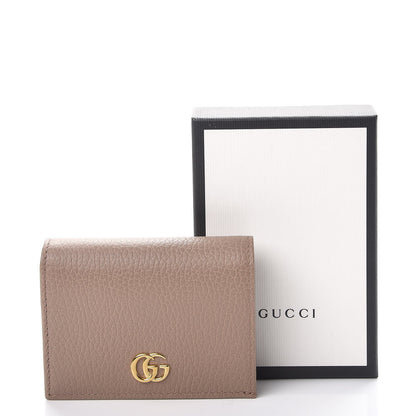 Gucci Pebbled Calfskin GG Marmont Card Case Porcelain Rose 8 of 8