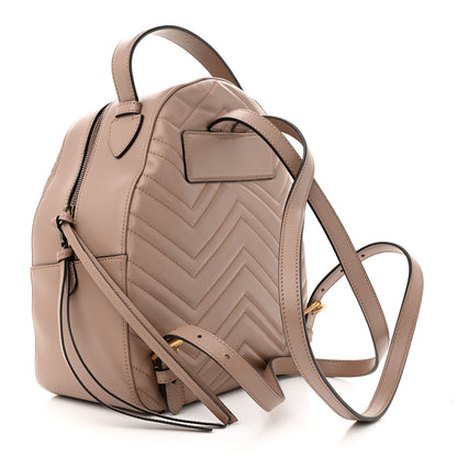 Gucci Calfskin Matelasse GG Marmont Dome Backpack Porcelain Rose 2 of 13