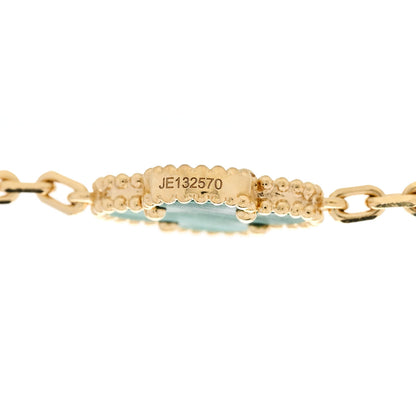 Van Cleef & Arpels 18K Yellow Gold Malachite 10 Motifs Vintage Alhambra Necklace 6 of 8