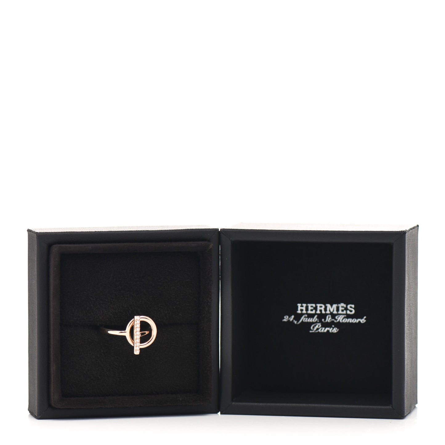 18K Rose Gold Diamond PM Echappee Ring 50 5.25