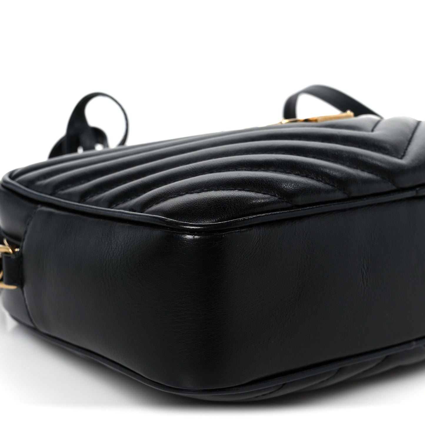 Calfskin Matelasse Monogram Lou Camera Bag Black