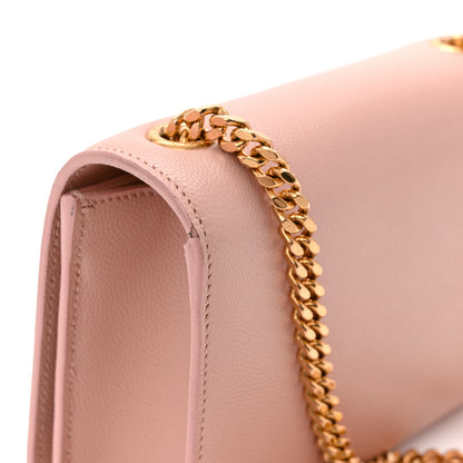 Saint Laurent Grain De Poudre Small Monogram Kate Satchel Pale Blush 11 of 11