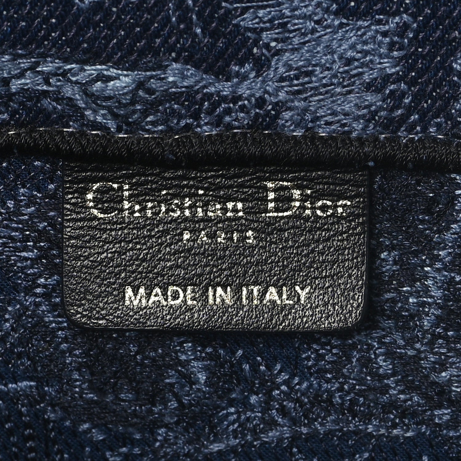 Christian Dior Canvas Embroidered Medium Dioriviera Toile De Jouy Book Tote Blue Black 6 of 12