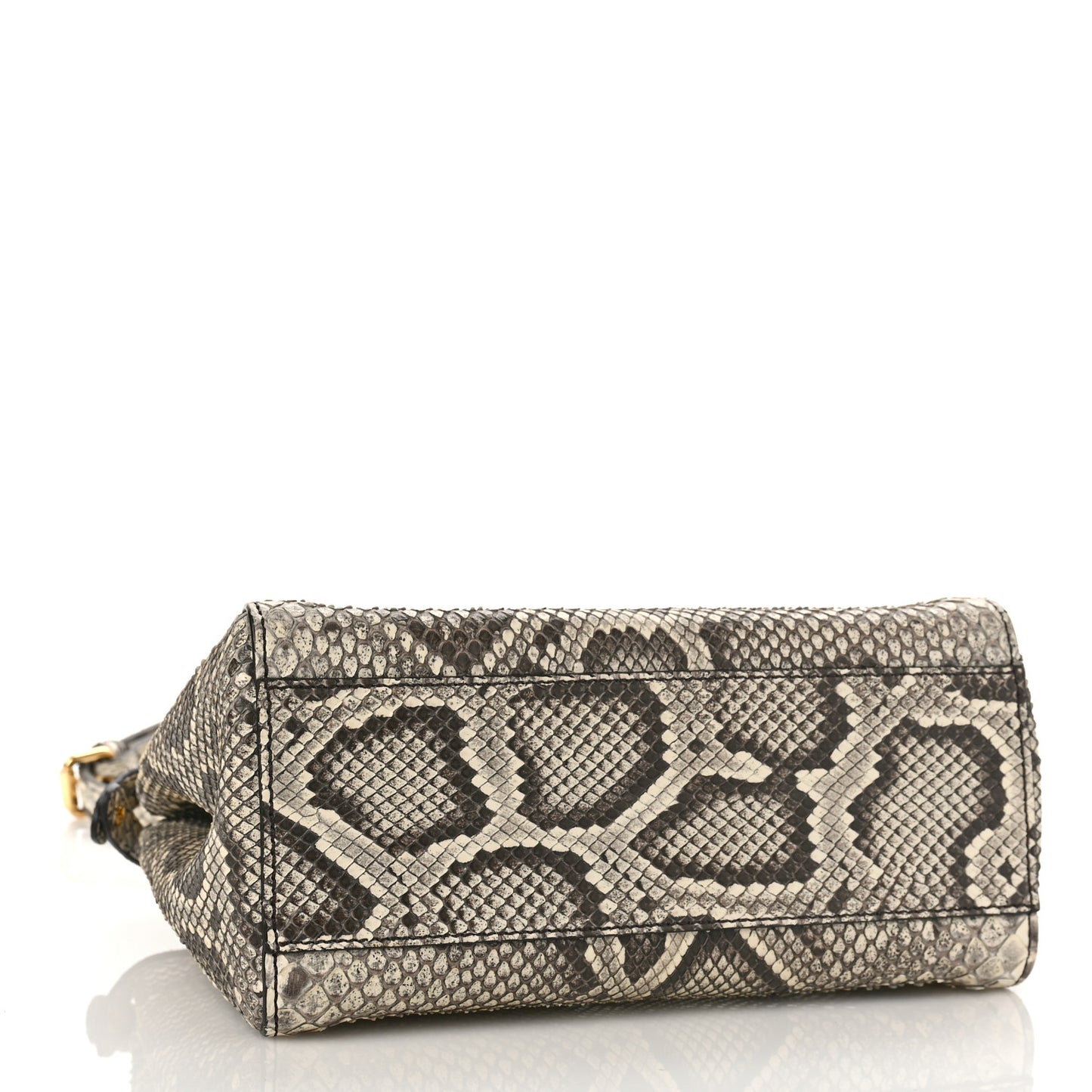 Snakeskin Shiny Nappa Mini Peekaboo Iconic Satchel Roccia Light Rose