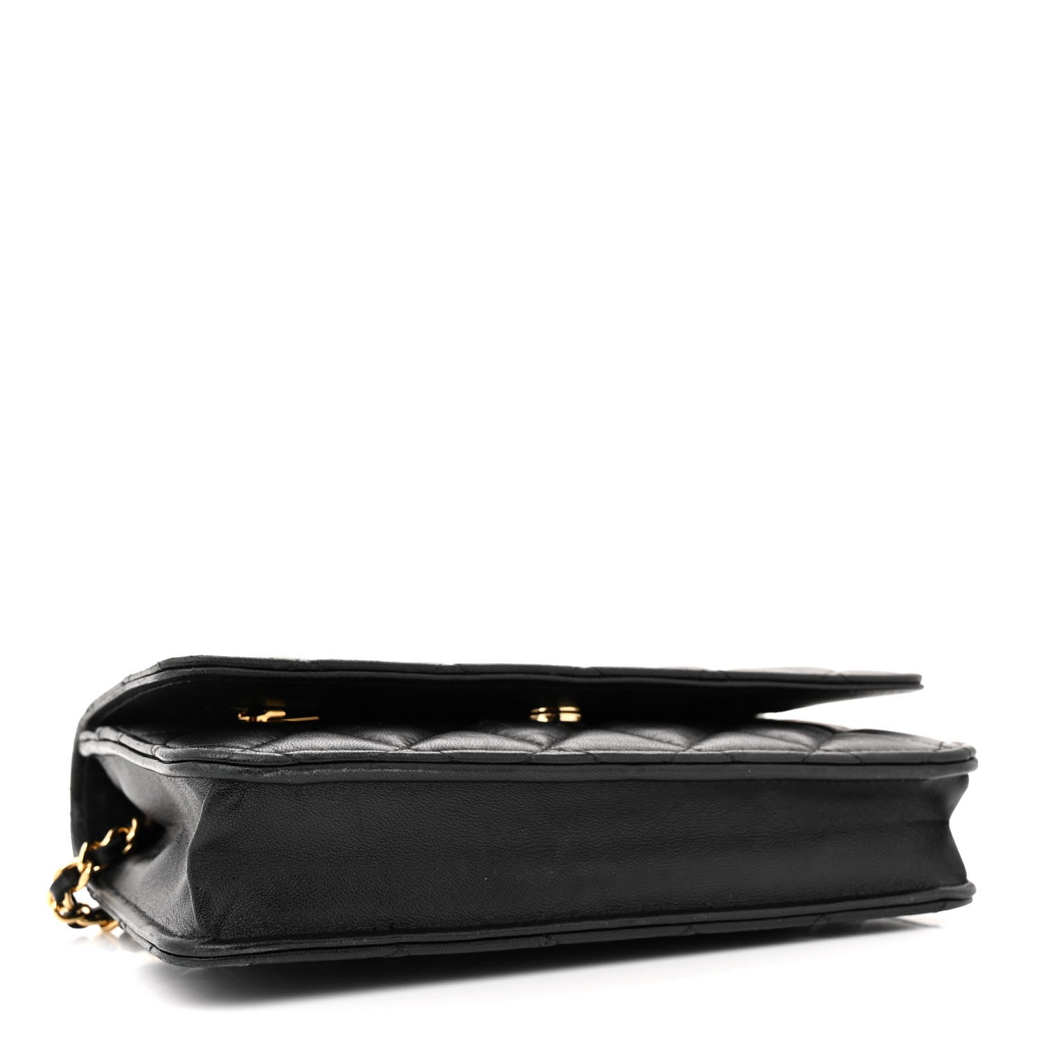 Chanel Lambskin Quilted Wallet On Chain WOC Black 4 of 12