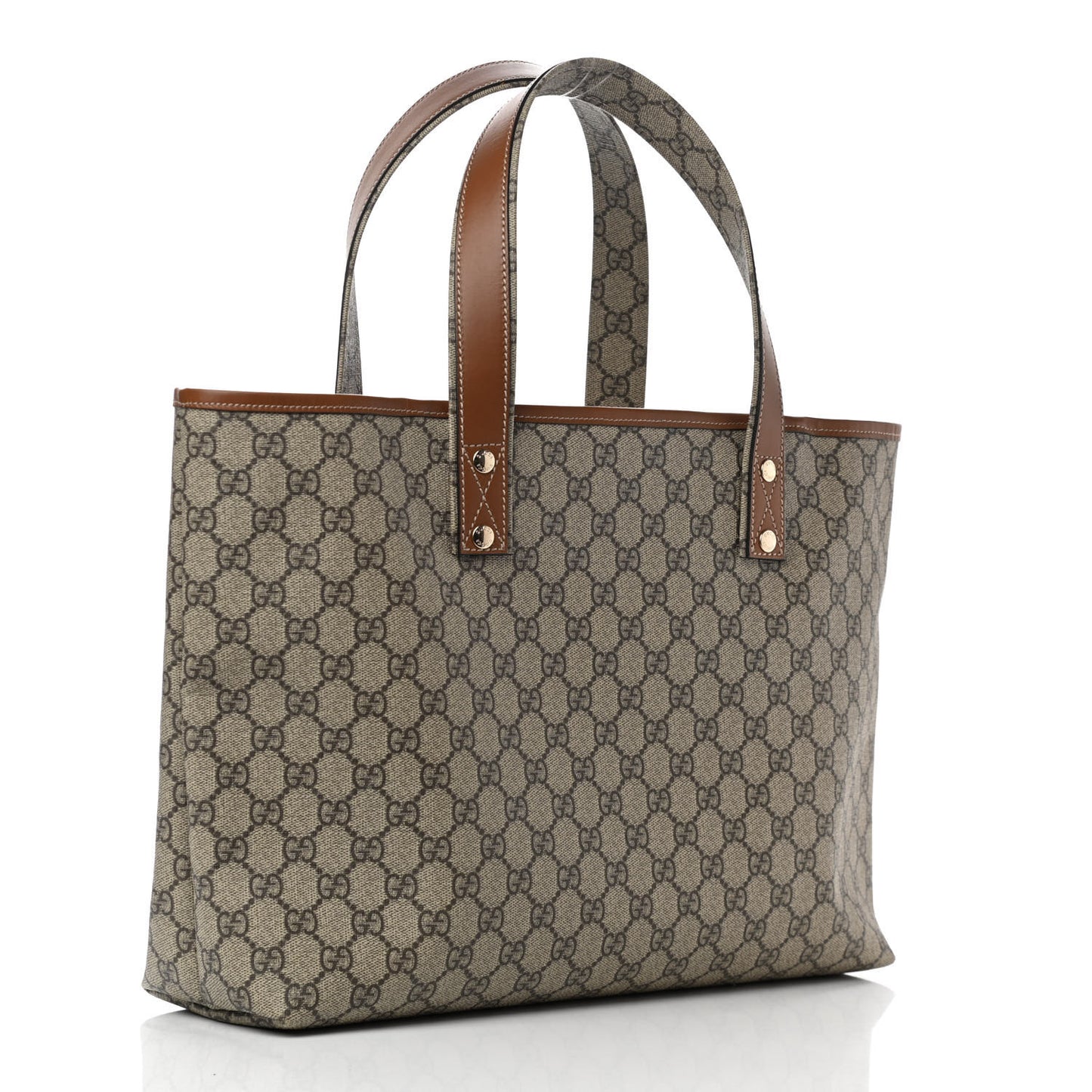 GG Plus Monogram Medium Signature Web Loop Tote Brown